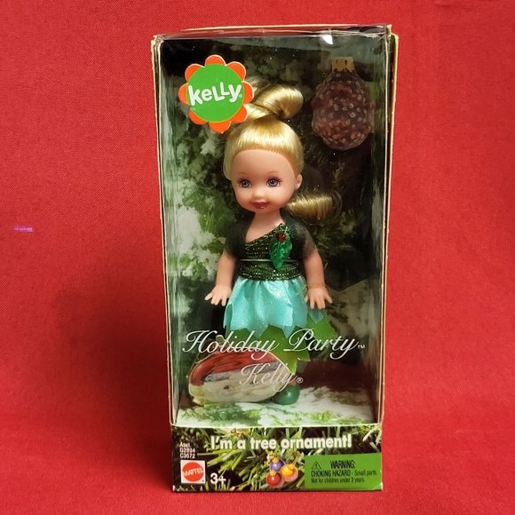 Barbie Kelly Holiday Party Kelly Doll Tree Ornament 2004 - Picture 1 of 14